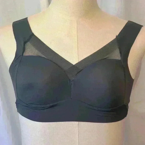 New. 3-pack Pull On Bras. Size Large. Stretch. Pink, Black, Grey. Lace Detail. - Picture 9 of 11